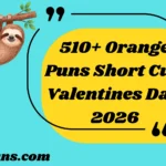 Orange Puns Short Cute Valentines Day