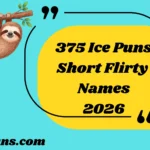 Ice Puns Short Flirty Names
