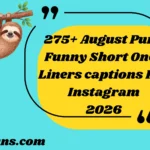 August Puns Funny Short One-Liners captions For Instagram