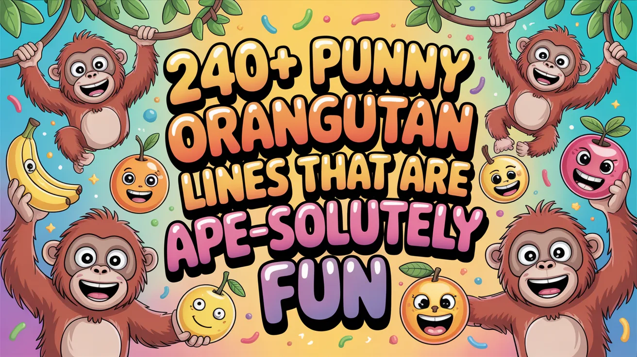 Punny Orangutan Lines That Are Ape-solutely Fun
