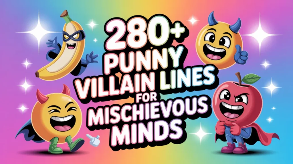 Punny Villain Lines for Mischievous Minds